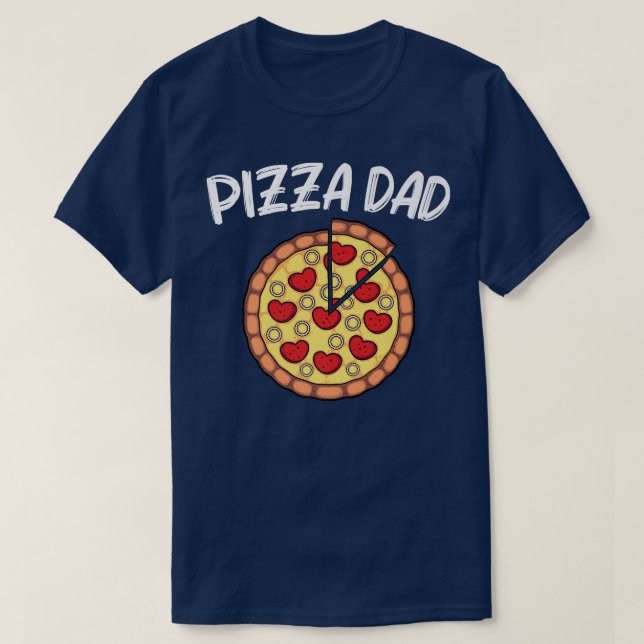 Funny Pizza For Dad Father Pizza Lover Chef Pepper T-Shirt (Design Front)