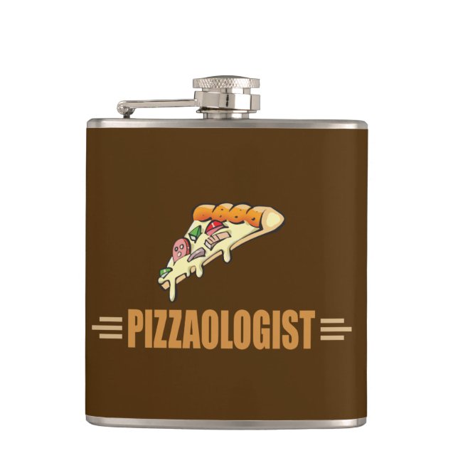 Funny Pizza Hip Flask (Front)