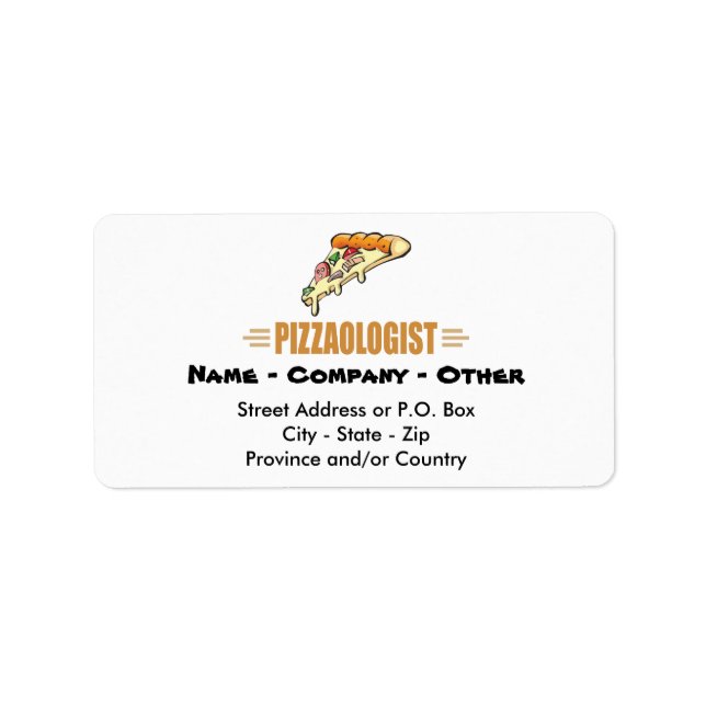 Funny Pizza Label (Front)