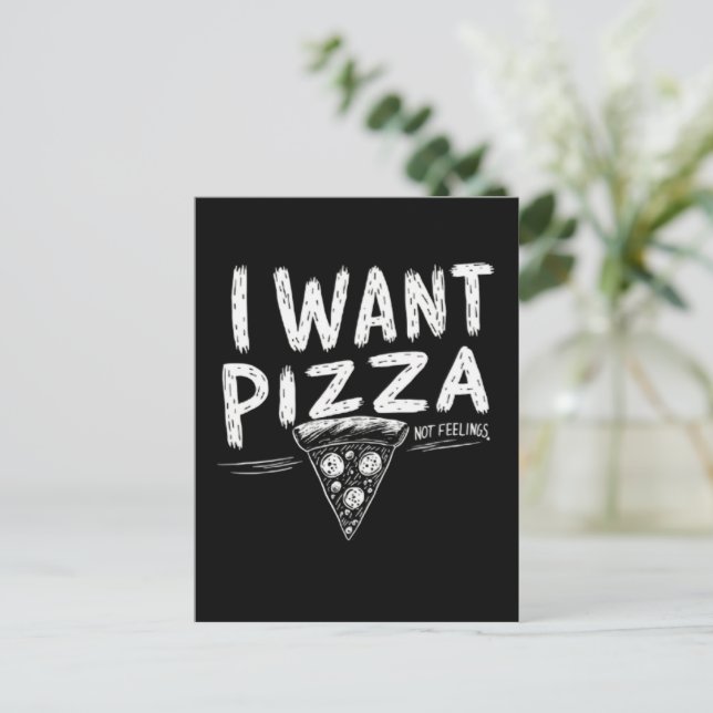 Funny Pizza Lover Quote  Postcard (Standing Front)
