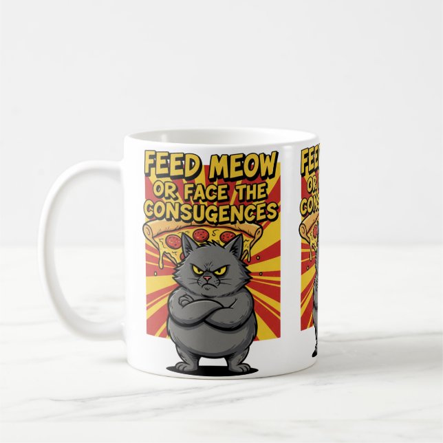 "Funny Pizza Mug – Slice of Happiness for Pizza  (Left)