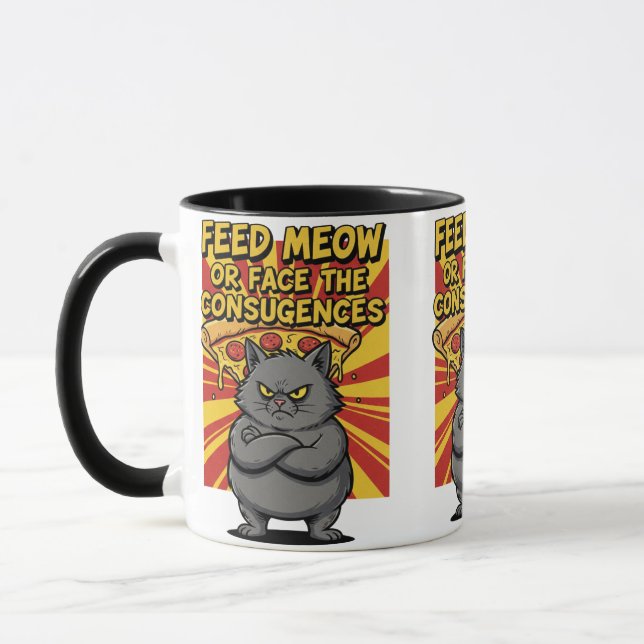 "Funny Pizza Mug – Slice of Happiness for Pizza  (Left)