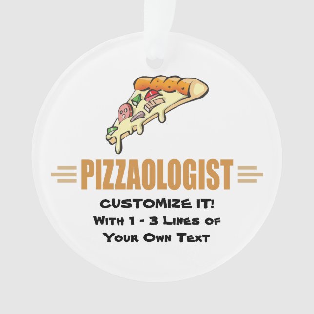 Funny Pizza Ornament (Front)