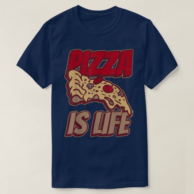 Funny Pizza Party Pizza Is Life Pizza Making872  T-Shirt (Design Front)