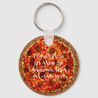 Funny Pizza Pizzeria Custom Promotional Keychains