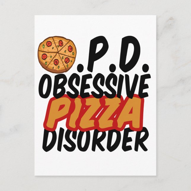 Funny Pizza Postcard (Front)