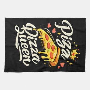 Funny Pizza Queen Cooking for Women Cute Gift Tea Towel