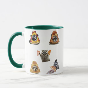 Funny Pizza Racoon Set For Meme Lovers Mug