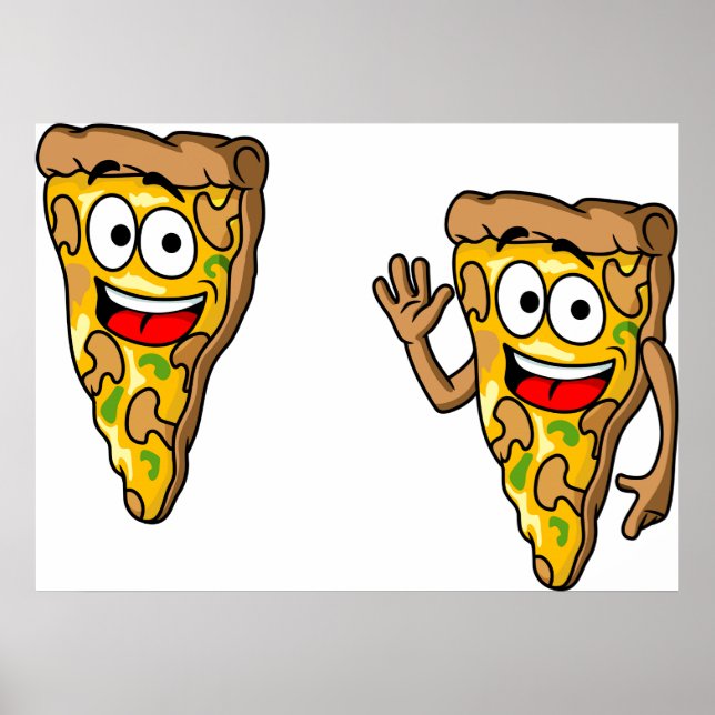 Funny Pizza Slices Poster (Front)