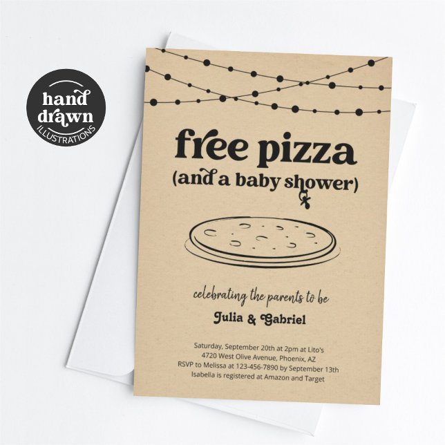 Funny Pizza Theme Couple's Baby Shower Invitation (Creator Uploaded)