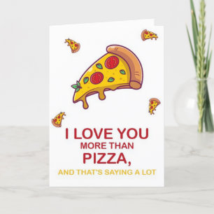 Funny Pizza Valentines Day Thank You Card