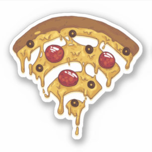 Funny Pizza WIFI symbol graphic cartoon Teen Geek