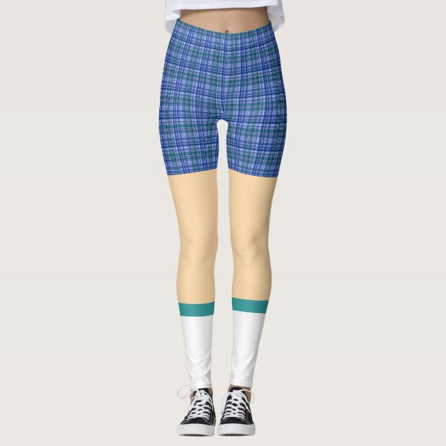 Funny plaid shorts golf geek women leggings (Front)