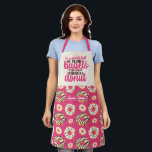 Funny Plain Bagels Sprinkled Doughnut Cute Pattern Apron<br><div class="desc">Funny and cool apron to make cooking more fun. Personalised gift for family and friends who love cooking,  baking and trying new recipe in the kitchen. Customise the wording to fit your occasion. You can use the Design Tool to further change the font type,  font colour and font size.</div>