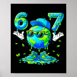 Funny planet environment recycle drip earth day ki poster