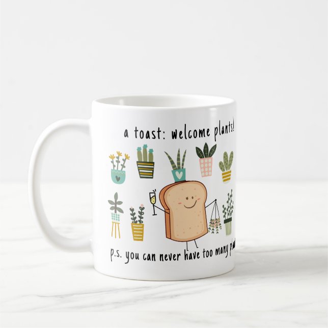 Funny Plant Lover Gift | Potted Plants Silly  Coffee Mug (Left)