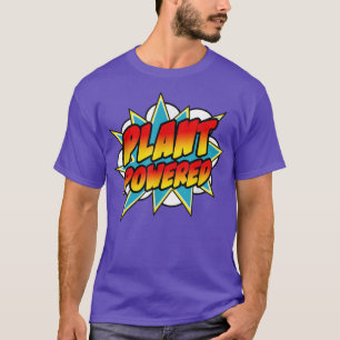 Funny Plant Powered Vegetarian Vegan Superpower Re T-Shirt