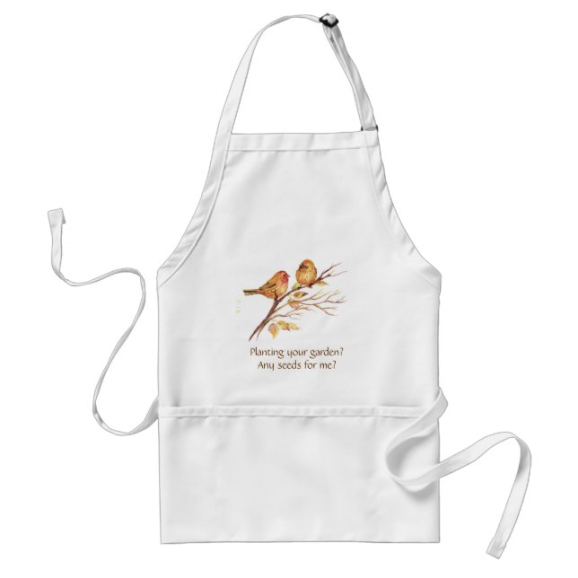 Funny, Planting a Garden?Cute Sparrow Gardening Standard Apron (Front)