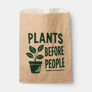 Funny Plants Before People Vintage Ink Stamp Art Favour Bag