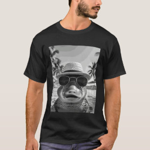 Funny Platypus Selfie Summer Vacation T-Shirt