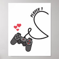 Funny Player 1 Player 2 Matching Gamer Couple Him