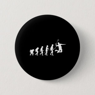 Funny Player Evolution Theory Badminton  6 Cm Round Badge