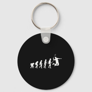 Funny Player Evolution Theory Badminton Key Ring