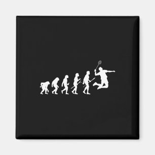 Funny Player Evolution Theory Badminton Magnet