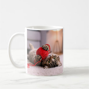 Funny Playful Kitten Coffee Mug