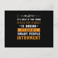 Funny Playing Bass Clarinet Musical Instrument