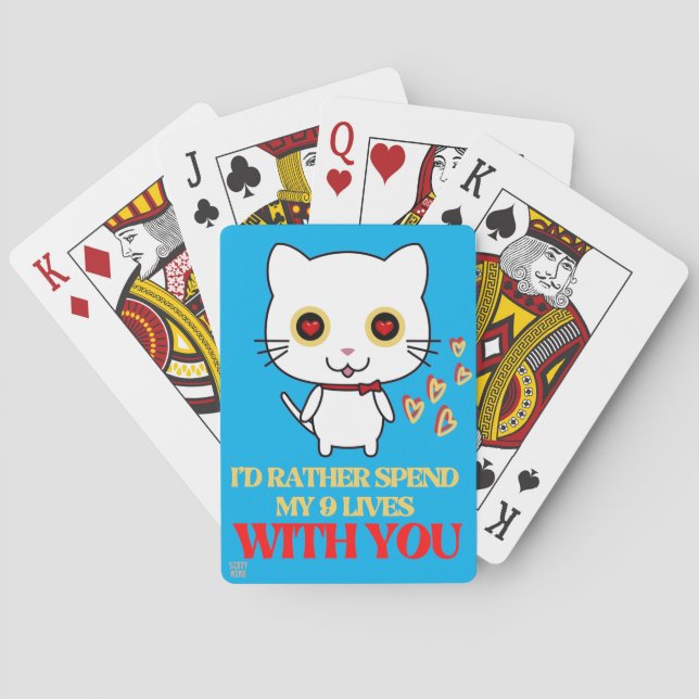 funny playing cards  "CUTE CAT" (Back)