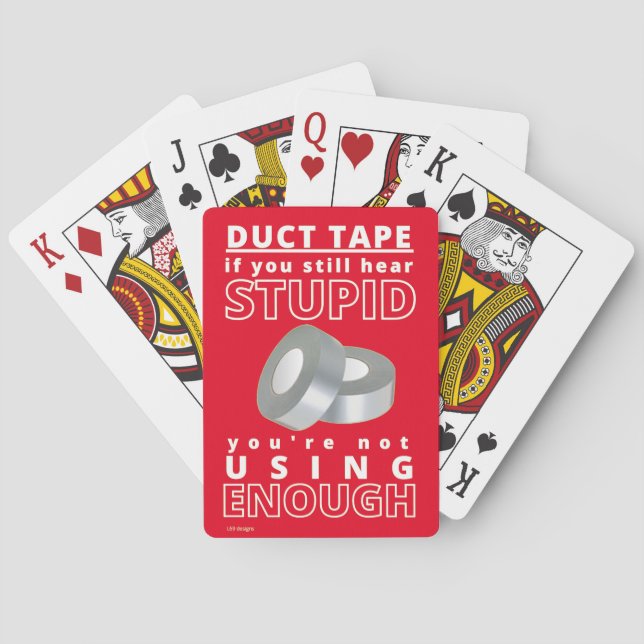 funny playing cards "DUCT TAPE...2" (Back)