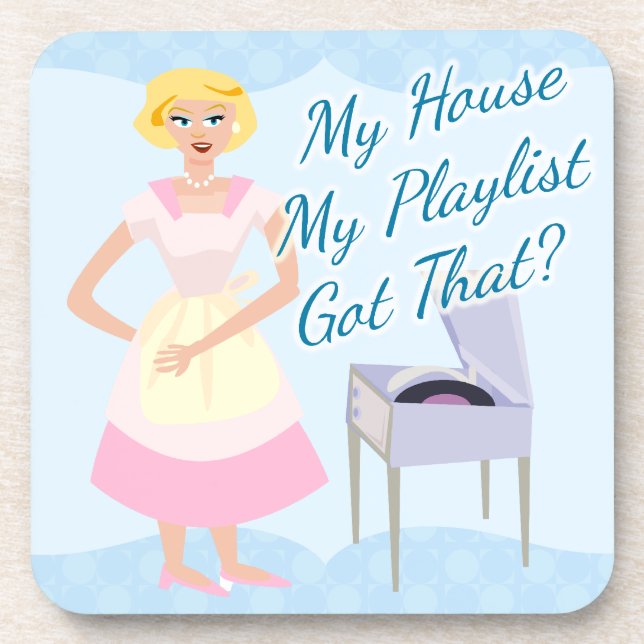 Funny Playlist Saying Coaster (Front)