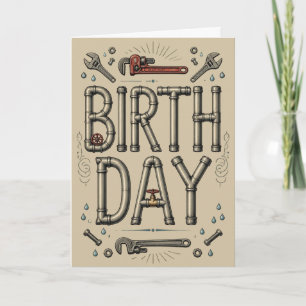 Funny Plumber Birthday Card Humour Trades