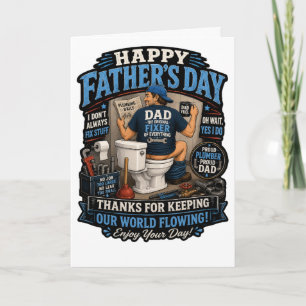 Funny Plumber Dad Father’s Day Card