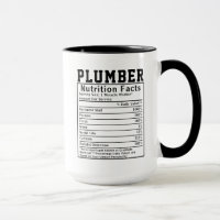 Funny Plumber Nutrition Facts Staff Worker Gift