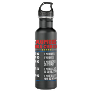 Funny Plumber Plumber Extra Charges Gift 710 Ml Water Bottle