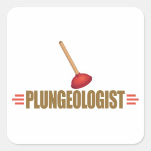Funny Plumber Square Sticker