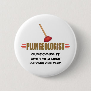 Funny Plumbing 6 Cm Round Badge