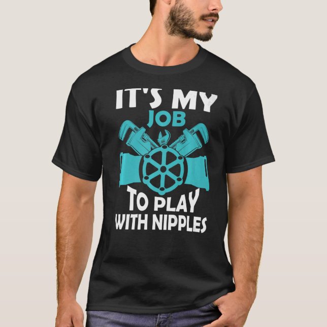 Funny Plumbing Design Tee Plumber Pipefitter Steam (Front)