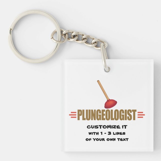 Funny Plumbing Key Ring (Front)