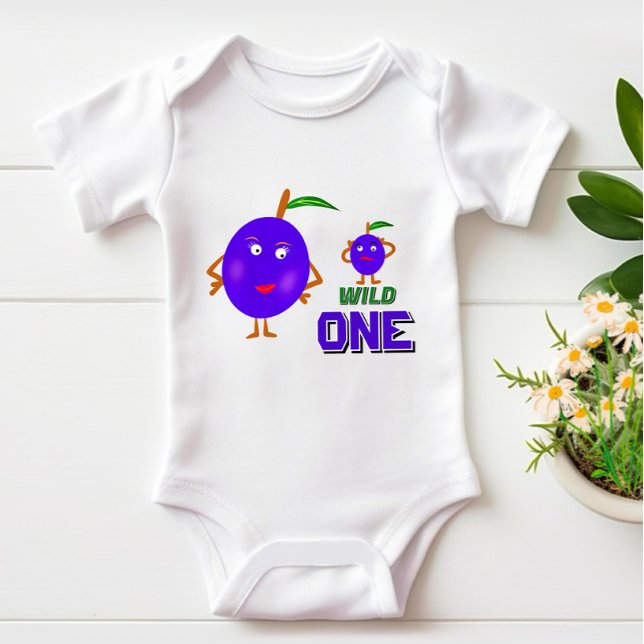 Funny plums baby bodysuit (Creator Uploaded)