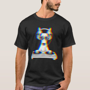 Funny Podenco DJ Glitch Rave EDM Music Party T-Shirt
