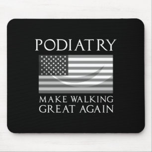 Funny Podiatrist Gift Cool Podiatry Aamerican Flag Mouse Pad