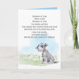 Funny Poem Birthday Card from the Dog