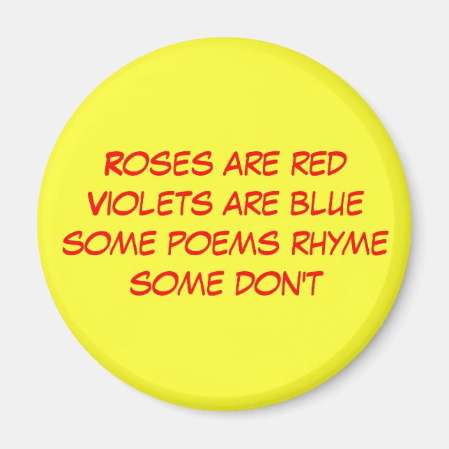 funny poem magnet (Front)