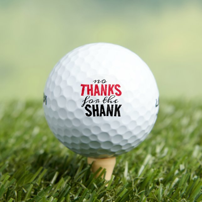 Funny Poetic No Thanks for the Shank Golf Balls (Insitu Tee)