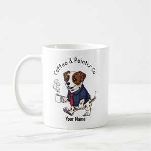 Funny Pointer Dog Business Suit Coffee Mug