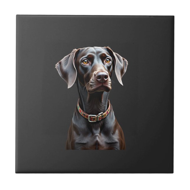 Funny Pointer Shirt Pointer Mum Dad Dog Lover Poin Ceramic Tile (Front)