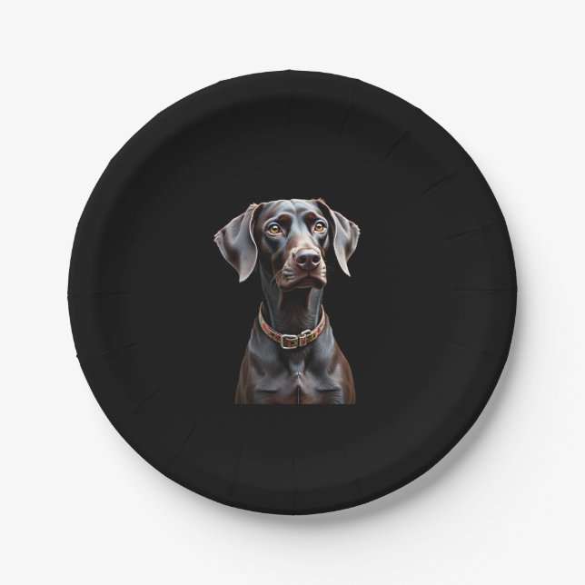 Funny Pointer Shirt Pointer Mum Dad Dog Lover Poin Paper Plate (Front)